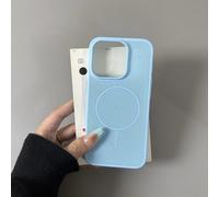 HJZSZX For iPhone 12 ProMax Summer Colourway Breathable Case Thin Magnetic Charging Hard Cover(For iPhone 12 ProMax/Blue)