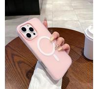 HJZSZX For iPhone 12ProMax Luxury Matte Magnetic Shockproof Phone Case Bumper Protector Cover(For iPhone 12ProMax/Light Pink)
