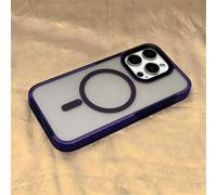 HJZSZX for iphone12ProMax Bumper Frosted Phone Case Wireless Charging Matte Hard Pc Shockproof Cover(for iphone12ProMax/purple)