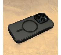 HJZSZX for iphone12ProMax Bumper Frosted Phone Case Wireless Charging Matte Hard Pc Shockproof Cover(for iphone12ProMax/BLACK)