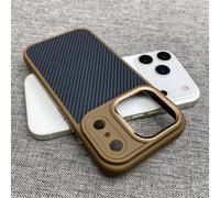 HJZSZX For iPhone17 Pro Max Active Touch Camera Button Shockproof Case Alloy Lens Wireless Charging Cover(For iPhone17 Pro Max/Gold)