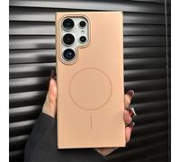 HJZSZX For Sam Note20 Ultra Luxury Matte Pc Hard Shockproof Case Magnetic Wireless Charge Cover(For Sam Note20 Ultra/Desert Gold BX FG)