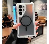 HJZSZX For Samsung A55 5G Anti-drop Armor Case Magnetic Wireless Charging Cover(For Samsung A55 5G/Black)