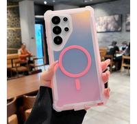 HJZSZX For Samsung A55 5G Anti-drop Armor Case Magnetic Wireless Charging Cover(For Samsung A55 5G/Pink)