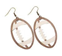 HJZZQH 1 Pair Earrings Sticker Cord The Funny Gadgets System Ballpoint Pen Outlet Figurine Karate Gateau Gummy Candy Keychain Trinket Fidget Rugby Coaster Favors Chains Wood