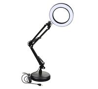HJZZQH 1 Set LED Magnifying Glass Light Magnifying Work Lamp Facial Magnifying Lamp 8X Magnifier Lights Magnifying Table Lamp LED Work Light LED Magnifying Mirror Lampara LED Light Abs