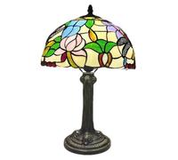 HJZZQH 12inch Creative Stained Glass Living Room Bedroom Bedside Table Lamp Bar Rustic Grape Vintage Home Decor Lighting Fixtures Warm as Ever