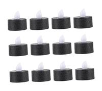 HJZZQH 12pcs Candle Light Pillar Candles Romantic Led Pillar Candle Decorative Candles Tealights Flameless Candle Lamp Led Candle Lamp Flameless Tealight Candles Props Plastic White Core