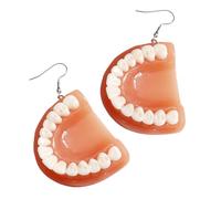 HJZZQH 2 Pairs Drop Teeth Charm Fashion Vintage Weird Jewelry Earrings for Women Orrous Miss To Hang