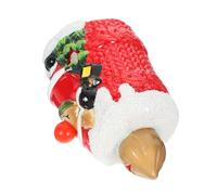 HJZZQH 3 Pcs Christmas Candle Lights Faker Candle Light Luminous Santa Figurine Flickering Christmas Candle LED Tea Lights Santa Battery Operated Tealight Desktop Ornament Ceramics