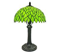 HJZZQH 30Cm Green Glass Table Lamp LED Creative Green Leaf Desk Light for Home Living Room Study Bedside Decor Warm as Ever