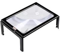 HJZZQH 3X Foldable Magnifier with Hands Illuminated Lights for Reading and Inspection - Craft, Jewelry, Hobby & More