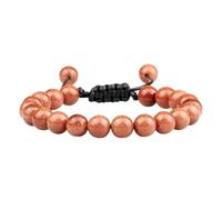 HJZZQH 8mm Bracelet Amethyst Bracelet Uncut Nature Stones Orange Red Round Beads Braided Elastic 17cm x 7mm for Wedding