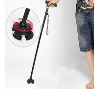 HJZZQH Adjustable Crutches, Folding Walking Cane with Light,Pivoting 3 Base,Adjustable Walking Stick Lightweight Aluminum Offset Cane for Man/Woman Crutches