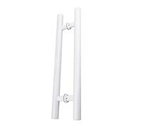 HJZZQH Barn Shower Round Tube Wooden White Stainless Steel Sliding Door Handle, for Hotels/Offices, Sizes (Size : (1000x800mm)
