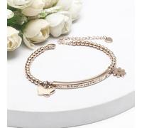 HJZZQH bracelets for her butterfly daisies cross charm bracelet, exquisite stainless steel jewelry daughter best friend bestie