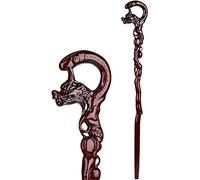 HJZZQH Canes Solid Wood Walking Stick, Walking Stick Wood Carving to Send Crutches Leading The Elderly Birthday Gift