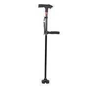 HJZZQH Collapsible Telescopic Cane,with Lights Side Handle Walking Trusty Sticks, Multifunction Four-Legged Support Elder Crutches for The Elderly
