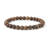 HJZZQH Couples Bracelets Gay Natural Crystal Bead Bracelet Wood Wooden Beads Round Braided Elastic Nature Stones 17cm x 7mm 1PCS for Valentines Day