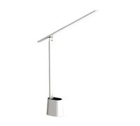 HJZZQH Desk Lamp Rechargeable LED Desk Lamp, Foldable Reading Light with 3 Lighting Modes and Stepless Dimming, Memory Function, Automatic Brightness Adjustment Table Light(White)