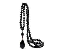 HJZZQH Family Bracelets Crystal Bracelets Spiritual Nature Stones Multilayer with Teardrop Pendant White Round Beads Woven Stretchy 6mm 1PCS for Wedding