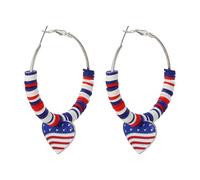HJZZQH Female Earrings TrendEarrings Contracted Show Temperament Delicate Colorful Clip on Hoop for