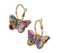 HJZZQH Female Earrings TrendEarrings Contracted Show Temperament Delicate Colorful Zircon Clip on