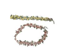 HJZZQH Flower Collar Creative Necklace Women Sweet Choker Yellow Elegant for Beach Parties Proms and Special Events Eye Catching Fashion Jewelry