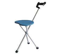 HJZZQH Folding Walking Canes Drive Seat Adjustable Height Medical Stick Foldable Chair Combo Lightweight Stool 350 lbs Capacity Deluxe Massage Crutches Aluminum Travel Aid for Elder Gift