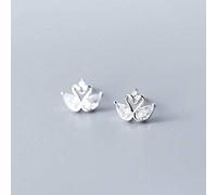 HJZZQH for Women, S925 Earrings Female Korean Simple Fashion Diamond Two Swans