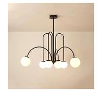 HJZZQH Glass Globe Pendant Lamp for Kitchen and Dining Room - Minimalist with Magic Bean Light Source