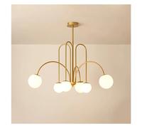 HJZZQH Glass Globe Pendant Lamp for Kitchen and Dining Room - Minimalist with Magic Bean Light Source