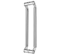 HJZZQH Heavy Duty Shower Entry Push Pull Handle for Glass Doors/Wood Doors/Sliding Barn Doors, Round Door Bar 24/32/40/47/59 Inch (Silver 150cm/59inch)