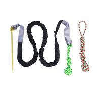 HJZZQH Interactive Dog Toy for Outdoor Play with Tug of War Knotted Rope and Bungee Tree Stump for Aggressive Chewers (A One Size)