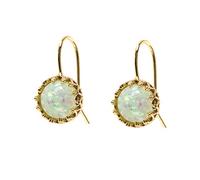 HJZZQH Opal Contracted Show Temperament Zircon Earrings Large Pearl Hoop (Gold, One Size)