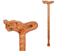 HJZZQH Portable Wooden Cane, Solid Wood Crutch, Mahogany Walker Nonslip Old Man Walking Stick, Men Ladies Seniors are Available Gifts for The Elderly Ideal for Me