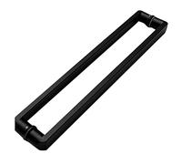 HJZZQH Pull Sliding Handles Black Glass/Wood/Metal Door Push Bar, Home Barn Entrance Office Interior/Exterior Doors Handle, Mounted to Back (104cm/41cm) (84cm/33inch)
