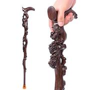 HJZZQH Solid Wooden Walking Cane Wood Canes Walkers for seniors Wooden Carved Crutch,Exquisite Carving Cane,As Gifts Walking Sticks, Fashionable Sturdy Stable, for Men And Women rollator walker, Mobi
