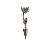 HJZZQH Sweet Ear Bone Nails Cool Ear Jewelry Heart Ear Studs Fashion Earrings for Girl
