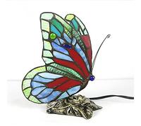 HJZZQH Table Lamp Butterfly Night Lamp Student Children's Writing Eye Protection Table Lamp Bedroom Handmade Colored Glass Warm as Ever