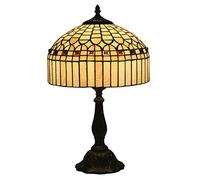 HJZZQH Table Lamp Vintage Bedside Bureau Lamp Vitil in Vitrail 12 Inch for Bedroom Decor Warm as Ever