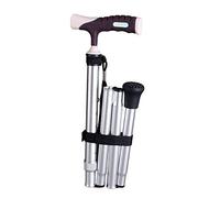 HJZZQH Walking Stick Aluminum Single Crutch Elderly Non-Slip Cane Adjustable Height Adjustable Walker,Silver-2uses