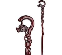HJZZQH Walking Stick Wood Carving to Send Crutches Leading The Elderly Birthday Gift Ideal for Men or Women with Active Outdoor Lifesty