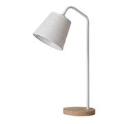 HJZZQH Wood Desk Lamp Fabric Table Light Desktop Nightstand Lamp Accent Lamp Task Lighting Fixture Indoor Bedside Desk Table Reading Lights for Bedroom Office Living Room