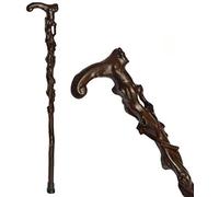 HJZZQH Wooden Cane Faucet Crutches Redwood Root Engraving Cane Elderly Staff Walking Stick Walker Birthday Gift WoodenCanes for Men and Women