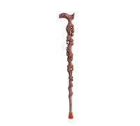 HJZZQH Wooden Walking Sticks Canes, Solid Wood Walking Stick,Elderly Crutches, Wood Carving Shou Tao Pattern Retro Nostalgia 89cm Long Can Be Truncated As Needed Mobility Aid for Elderly, Seni