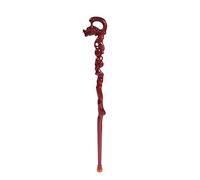 HJZZQH Wooden Walking Sticks Elderly Walking Sticks, Solid Wood Cane, Wooden Walking Stick, Fine Carving Crested Head Faucet Handle Length 90/ 95cm Can Be Truncated As Needed Red Wine Mobility Aid for