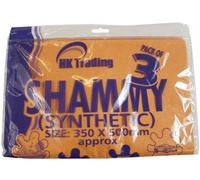 HK 3 PIECE JUMBO SYNTHETIC SHAMMY CLEANING HEAVY DUTY CLOTHS LIQUID ABSORBANT