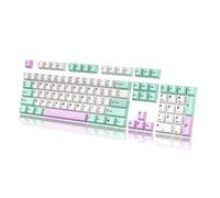 HK GAMING Custom Keycaps | Dye Sublimation PBT Keycap Set for Mechanical Keyboard | 139 Keys | Cherry Profile | ANSI US-Layout | Compatible with Cherry MX, Gateron, Kailh, Outemu | Mint