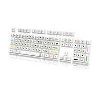 HK GAMING Custom Keycaps | Dye Sublimation PBT Keycap Set for Mechanical Keyboard | 139 Keys | Cherry Profile | ANSI US-Layout | Compatible with Cherry MX, Gateron, Kailh, Outemu | White Dots